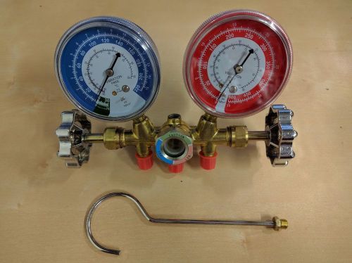 R12, R134A HVAC A/C Manifold Gauge With Site Glass