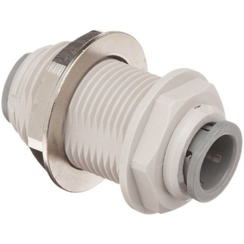 John Guest Acetal Copolymer Pipe Fittings Tube Fitting, Bulkhead Union, 516\ OD