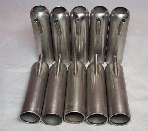 LOT OF 10 DE LAVAL 06 COW TEAT MILKER CUPS MACHINE PARTS STAINLESS STEEL