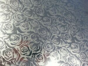 Heat Press TRANSFER Vinyl 3 YDs STRETCH SILVER ROSE METALLIC  20&#034; 9 SHEETS X12&#034;