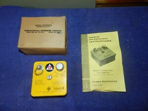 Vintage Jordan Electronic Dosimeter Charger CDV-750 Model 5b Original Box Manual