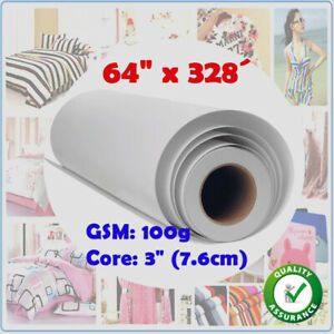 USA! 100gsm 64&#034; x 328 High Tacky / Sticky Sublimation Transfer Paper