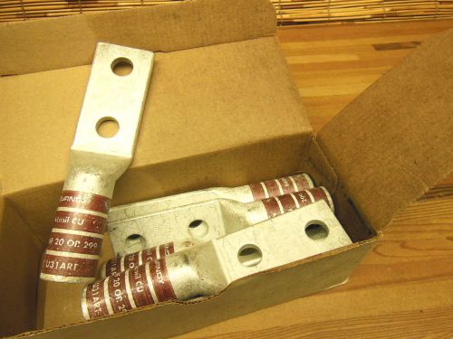 Burndy ya342n hylug 500 cu 2-hole long 1/2 -- box of 6--- for sale