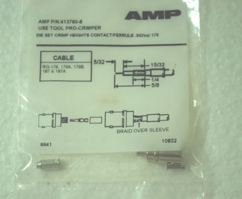 LOT of 10 BNC Female Crimp Jack for Cables RG179, 179A, 179B, 187 &amp; 187A