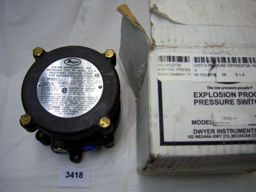 (3418) dwyer explosion proof pressure switch 1950-1 for sale