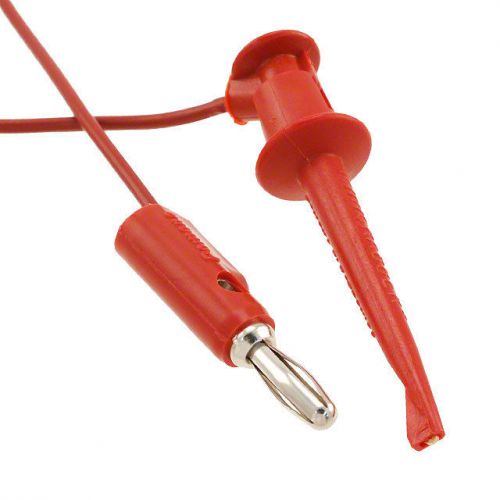 Pomona 3782-12-0 Red 36&#034; Minigrabber Test Clip To Stacking Banana Plug