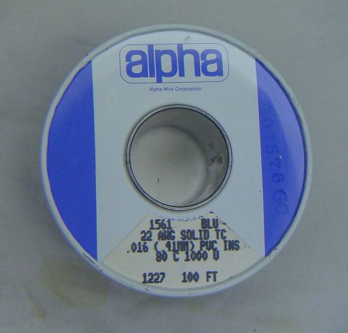 ALPHA 22 GAUGE SOLID BLUE WIRE, 100 FT,