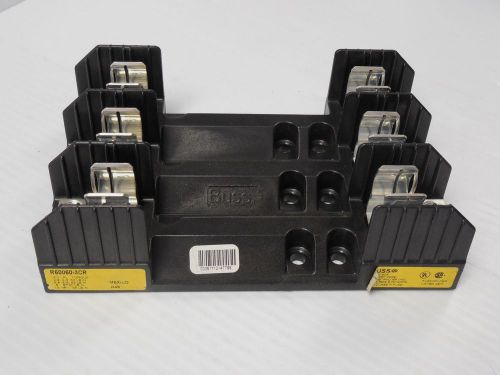 NEW BUSS FUSE HOLDER BLOCK R60060-3CR R600603CR 600V 60 AMP A 60A 3 POLE 3P