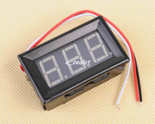 New 3 wire mini blue led dc 0v-99.9v panel meter digital voltmeter for sale