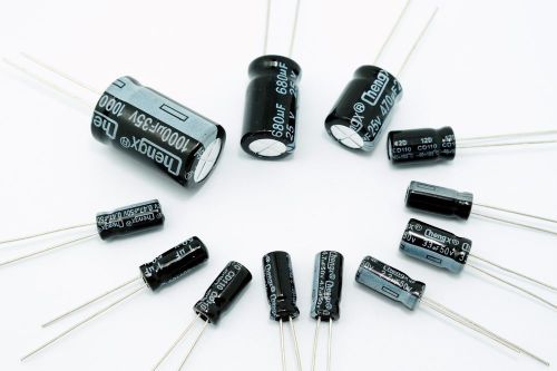 0.47uF ~ 1000uF 13 Values Aluminum Electrolytic Capacitors, COMP KIT, x200 pcs