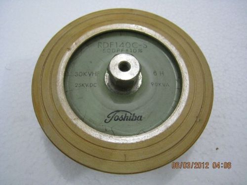 Toshiba RDF140C-S 500PF 30KVHF 25KVDC 90KVA Ceramic Transmitting Capacitor