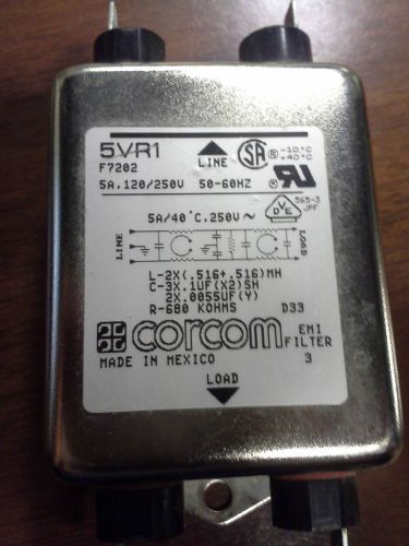 CORCOM 5VR1 EMI FILTER 5A 120/250V