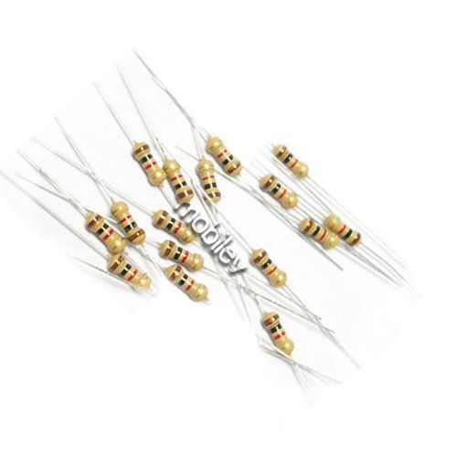 100 pcs Carbon Film Resistors 1/4W 0.25W 0.25 Watt 1000 Ohm 1KOhm 1K Ohms +/-5%