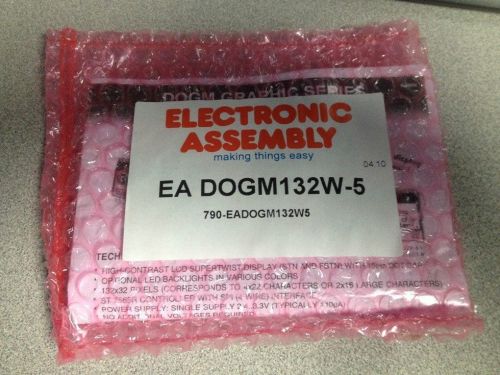 LOTX58 EA DOGM132W-5 790-EADOGM132W5 ELECTRONIC ASSEMBLY LCD MODULE