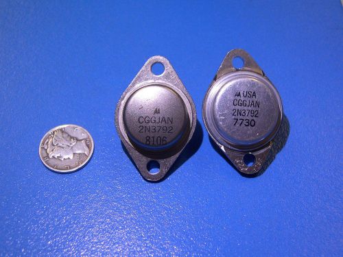 Lot of 2 Motorola MIL Transistor JAN2N3792 NEW NOS