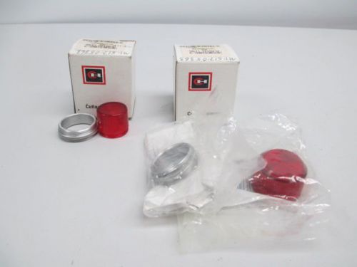 LOT 2 NEW CUTLER HAMMER 10250ED1065-3 PUSHBUTTON LENS RED D236623