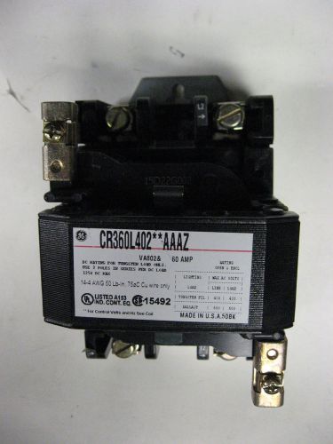 GE CR360L402**AAAZ 15D22G002 60A 2P Contactor ( 120 Volt Coil )