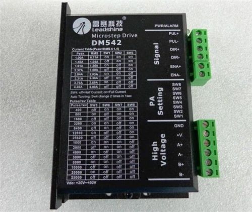 2ph nema 23 34 motor stepper drive dm542 20-50vdc 1.0-4.2a leadship dhl freeship for sale