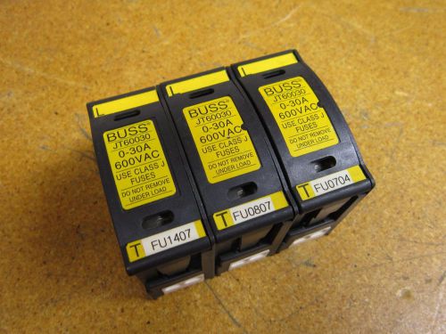 Buss JT60030 Fuse Holder 30A 600VAC (Lot of 3)