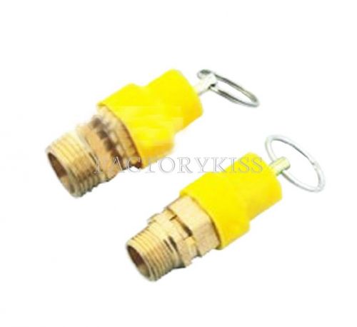 1/2&#034;BSPT Brass Air Compressor Pressure Relief Valve Yellow Cap 1.5Mpa GBW