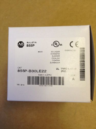 New! allen-bradley #855p-b30le22 panel mount sounder horn for sale