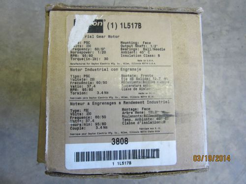 Dayton 1l517, gearmotor, ac, 95 rpm for sale