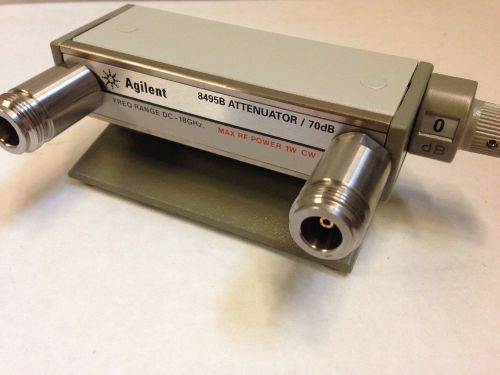 Agilent HP 8495B 70 dB 18 GHz Manual Step Attenuator Opt 001 w/ Warranty