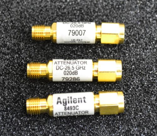 Agilent Keysight 8493C Attenuator DC-26.5Ghz, 20db, 3.5mm, 3 Available GOOD