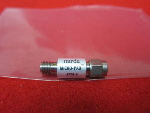 Narda 4779-3 SMA 3 dB, DC-18 GHz Micro Pad Fixed Attenuator 4779 3