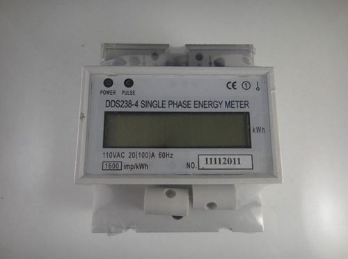 Single Phase DIN-rail Type Kilowatt Hour kwh Meter 110V 60Hz 20(100)A