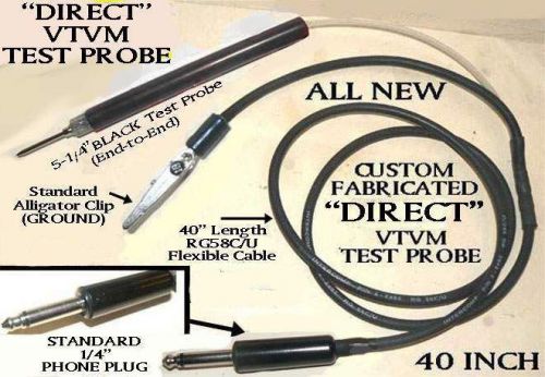 NEW VTVM VOM TEST PROBE ASSEMBLY FOR HEATHKIT EICO SENCORE PREWIRED w/ GND CLIP