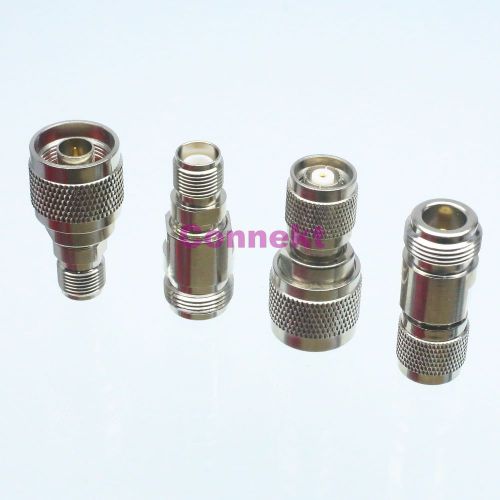 4pcs/set RP-TNC &amp; N kit male plug female jack RF adapter connector