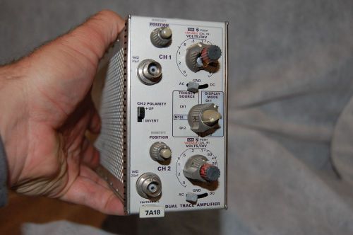 TEKTRONIX 7A18   DUAL TRACK  AMPLIFIER PLUG IN