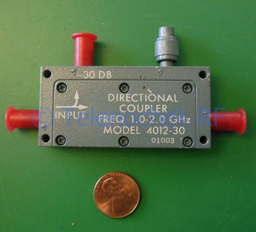 Narda Microwave 4012-30 broadband directional coupler, 1.0 - 2.0 GHz , SMA-F