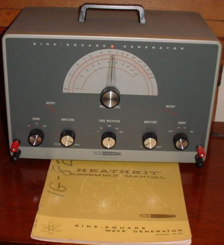 Vintage heathkit ig-82 sine-square wave generator &amp; assembly manual *works* for sale