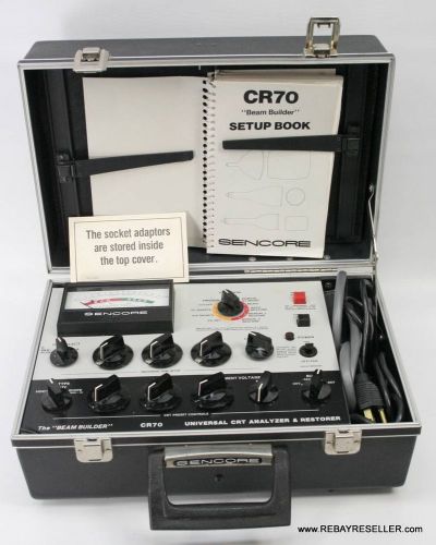 Sencore cr70 beam builder universal crt analyzer &amp; restorer w/ setup book +case for sale