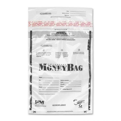 Pm company pmc58002 disposable deposit money bags pack of 100 for sale