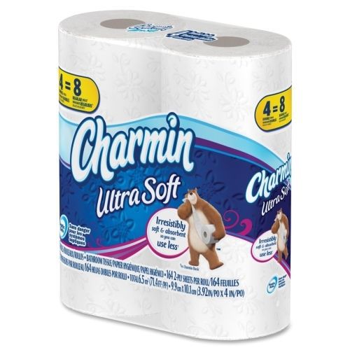 Charmin Ultra Strong Ultra Soft Bath Tissue Roll- 2 Ply-164 Sheets/Roll -4Rolls