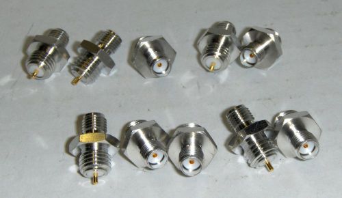 SMA CONNECTOR FEMALE PANEL MOUNT LOT OF 10 ROSENBERGER 32K64P-500N4