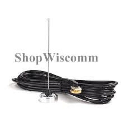 Motorola oem hae4003a uhf 450-470 mhz 1/4 wave antenna and 17&#039; cable w/mini-uhf for sale