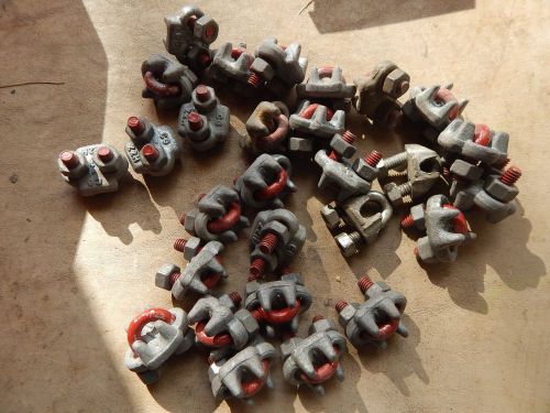 &#034;CROSBY&#034; 1/4&#034; Wire Rope Clips lot of 28 pcs