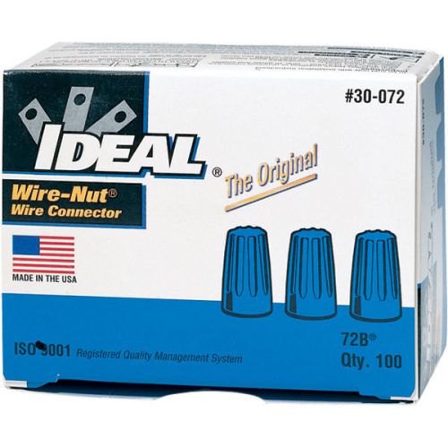 Ideal 30-072 72b blue wire-nut wire connector (box of 100) (30072) for sale