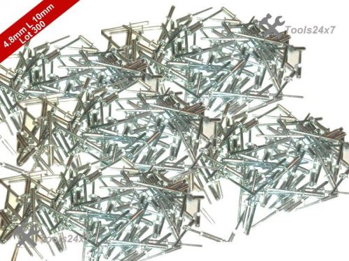 Heavy Duty Lot 300pcs -4.8mm X 10mm Standard Open Dome Aluminum Blind Pop Rivets