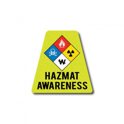 FIREFIGHTER HELMET TETS - SINGLE - TETRAHEDRONS FIRE STICKER - HAZ MAT Awareness