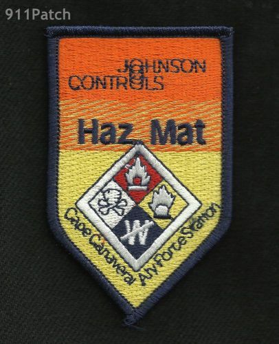 CAPE CANAVERAL FL HAZMAT JOHNSON CONTROLS AIR FORCE FIREFIGHTER Patch FIRE DEPT