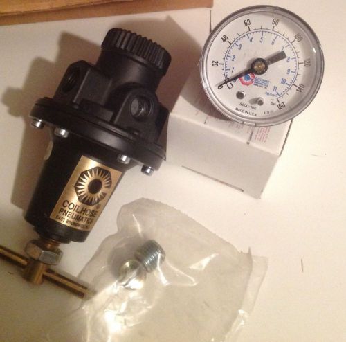 Coilhose Pneumatics Regulator 8802G Heavy Duty With Gauge 1/4&#034; 0-125 PSI **NEW**