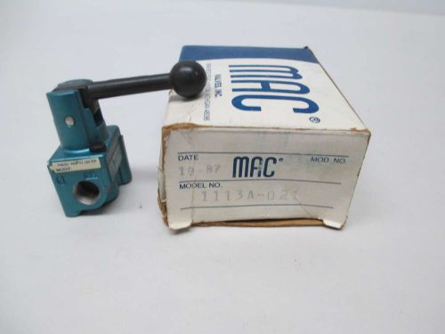 NEW MAC 1113A-021 3-WAY LEVER 1/4 IN NPT PNEUMATIC VALVE D337726