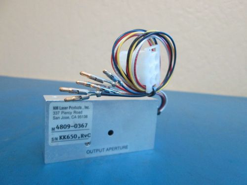 NM Laser Products 4809-0367 Laser Aperture Module S/N: KK650 RvC