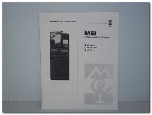 Mei vn series vn4000 vn401xv vn4510 coin charger operation guide manual for sale