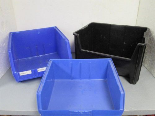 3 Akro-Mils Shelf Bins 14&#034;L x 15&#034;W x 6&#034;H; 17&#034;L x 15&#034;W x 11&#034;H; 14&#034;L x 18&#034;W x 12&#034;H